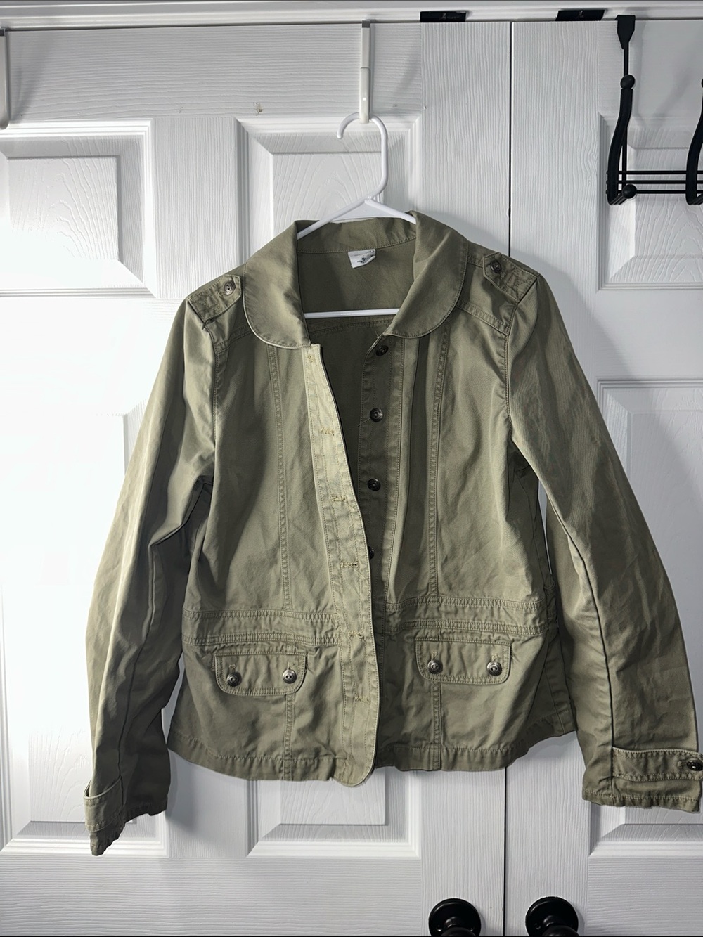 Old Navy Olive Utility Jacket with Button Front